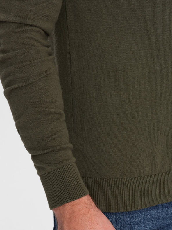 Ombre Clothing Maglione con collo a camicia verde da uomo Abbigliamento Ombre