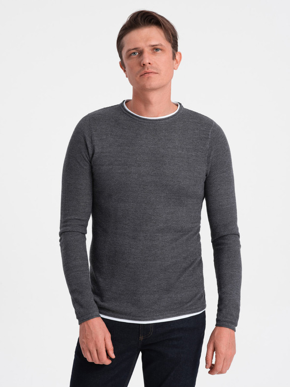 Ombre Clothing Maglione grigio scuro da uomo Ombre Clothing