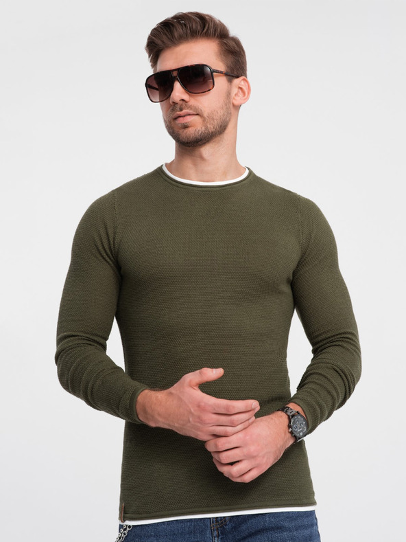 Ombre Clothing Maglione Khaki Uomo Ombre Clothing
