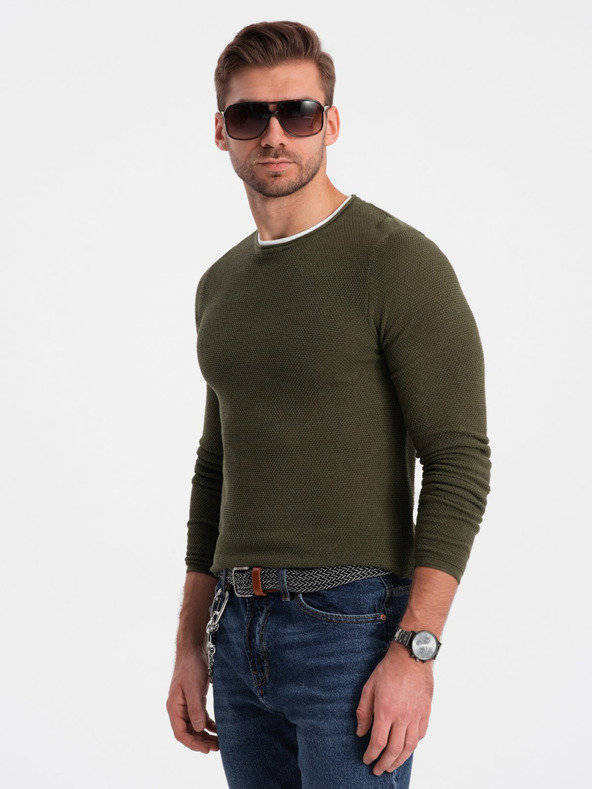 Ombre Clothing Maglione Khaki Uomo Ombre Clothing