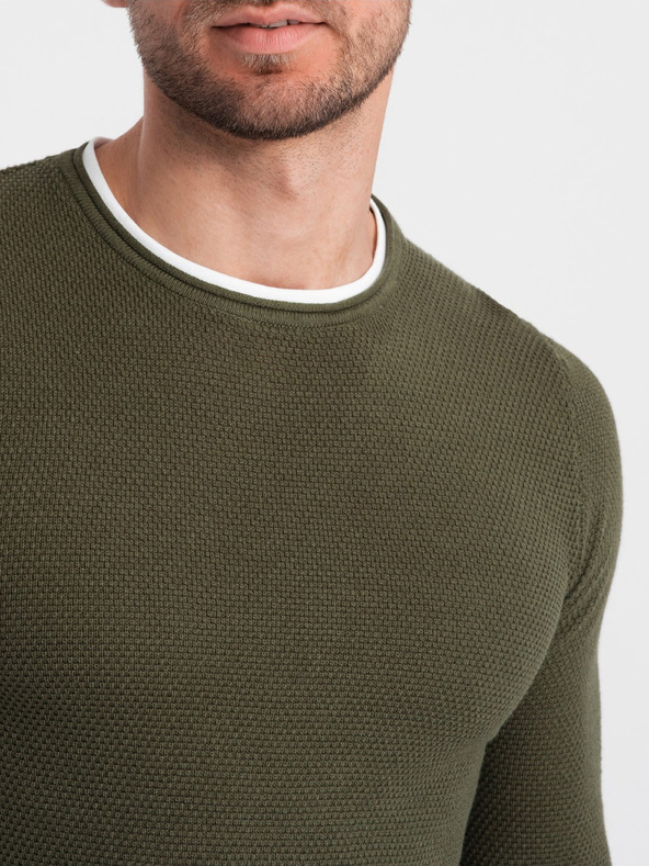 Ombre Clothing Maglione Khaki Uomo Ombre Clothing