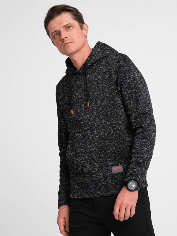 Ombre Clothing Felpa con cappuccio Brindle grigio scuro da uomo Ombre Clothing