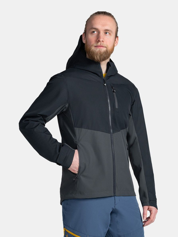Kilpi Giacca outdoor da uomo grigia e nera Kilpi Sonna-M