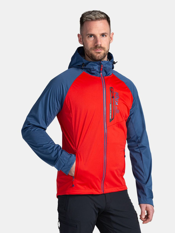 Kilpi Giacca softshell leggera blu e rossa da uomo Kilpi BELTRA-M