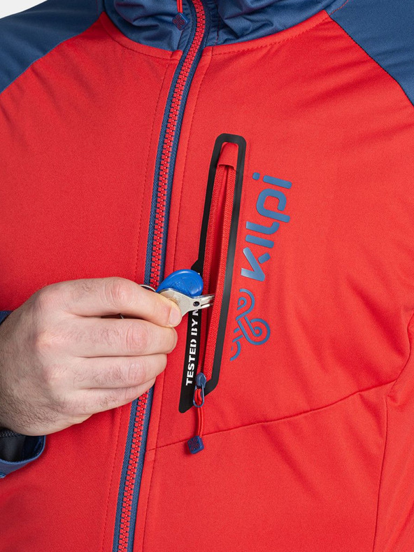 Kilpi Giacca softshell leggera blu e rossa da uomo Kilpi BELTRA-M