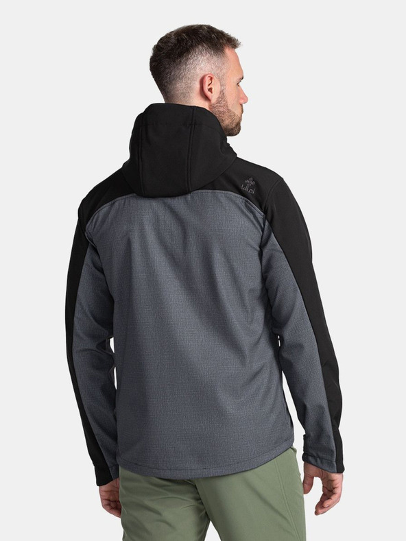 Kilpi Giacca softshell da uomo nera e grigia Kilpi RAVIO-M