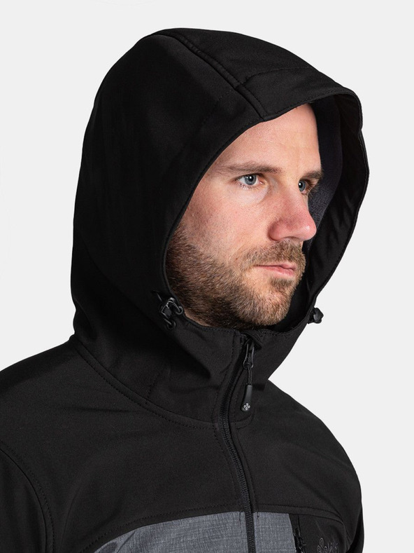Kilpi Giacca softshell da uomo nera e grigia Kilpi RAVIO-M
