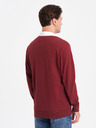 Ombre Clothing Felpa da uomo con collo bordeaux Ombre Clothing