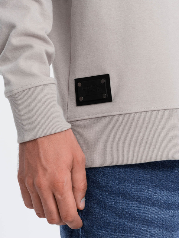 Ombre Clothing Felpa con colletto grigio chiaro da uomo Abbigliamento Ombre