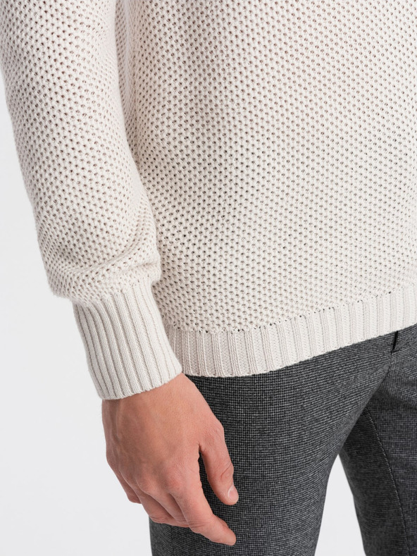 Ombre Clothing Maglione da uomo con colletto crema Ombre Clothing