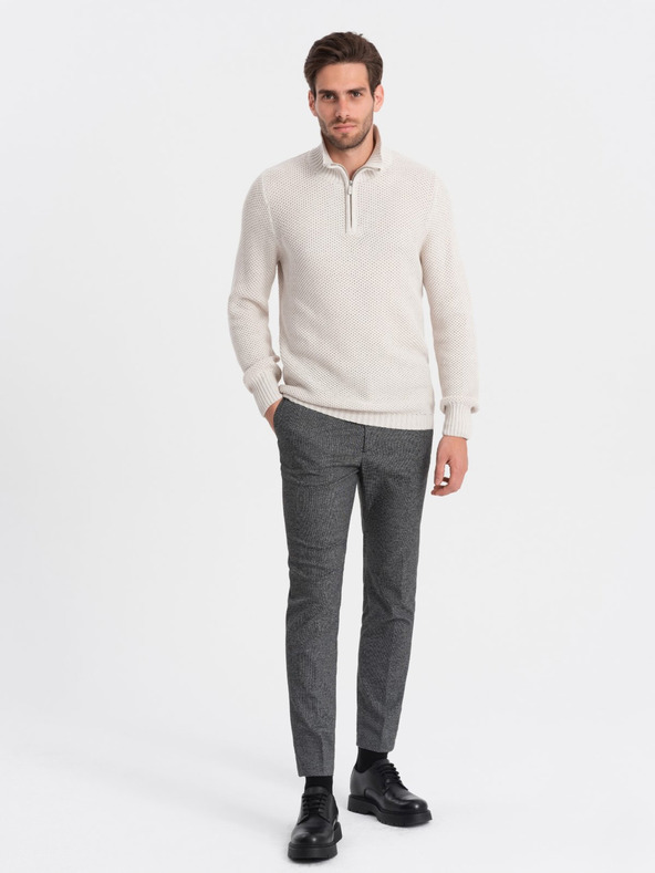 Ombre Clothing Maglione da uomo con colletto crema Ombre Clothing