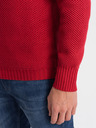 Ombre Clothing Maglione con colletto rosso da uomo Ombre Clothing