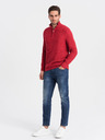 Ombre Clothing Maglione con colletto rosso da uomo Ombre Clothing