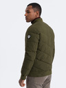 Ombre Clothing Bomber trapuntato Khaki da uomo Abbigliamento Ombre