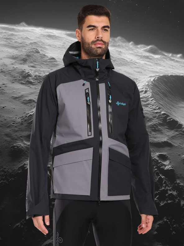 Kilpi Giacca hardshell nera da uomo Kilpi LTD ARCHER-M