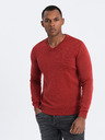 Ombre Clothing Maglione rosso da uomo con scollo a V Ombre Clothing