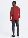 Ombre Clothing Maglione rosso da uomo con scollo a V Ombre Clothing