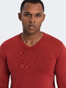 Ombre Clothing Maglione rosso da uomo con scollo a V Ombre Clothing