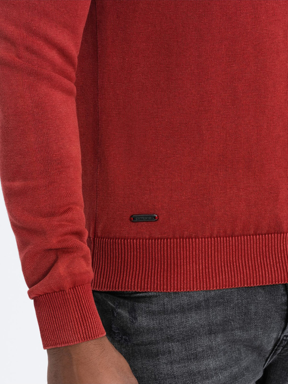 Ombre Clothing Maglione rosso da uomo con scollo a V Ombre Clothing