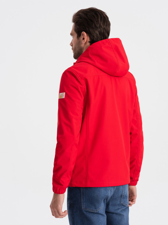 Ombre Clothing Giacca softshell rossa da uomo Ombre Clothing