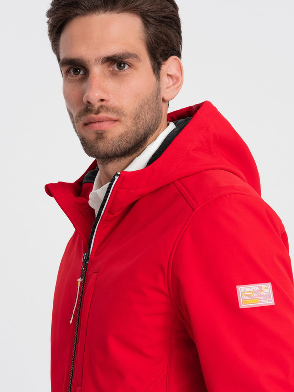 Ombre Clothing Giacca softshell rossa da uomo Ombre Clothing