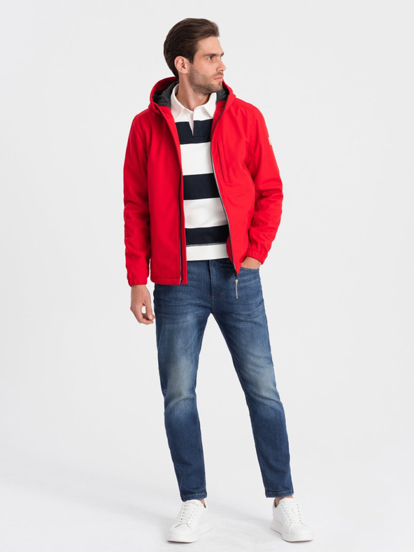 Ombre Clothing Giacca softshell rossa da uomo Ombre Clothing