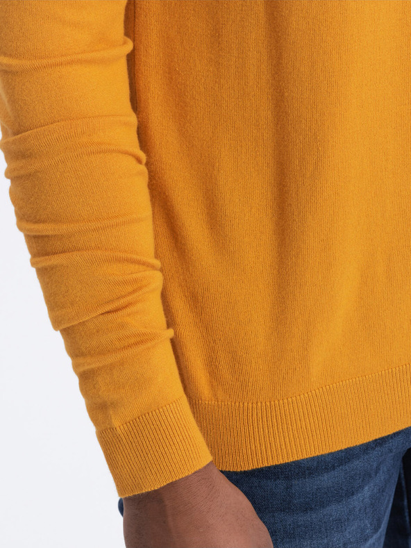 Ombre Clothing Maglione basic da uomo senape con collo alto Ombre Clothing