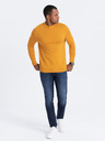 Ombre Clothing Maglione basic da uomo senape con collo alto Ombre Clothing