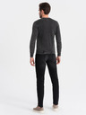 Ombre Clothing Maglione basic da uomo con scollo a V nero Ombre Clothing