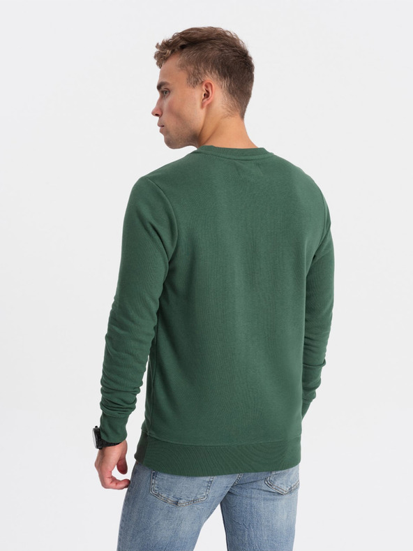 Ombre Clothing Felpa stampata verde da uomo Ombre Clothing