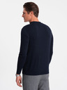 Ombre Clothing Maglione basic blu scuro da uomo con collo alto Ombre Clothing