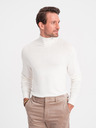 Ombre Clothing Maglione dolcevita basic da uomo color crema Ombre Clothing