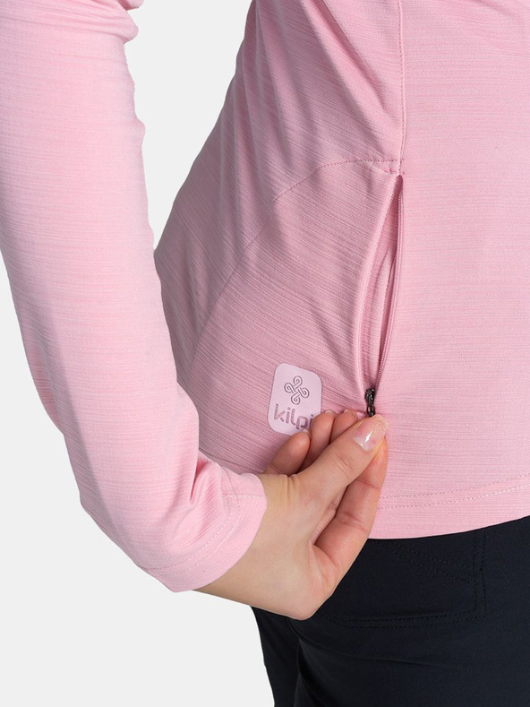 Kilpi Felpa sportiva rosa da donna con collo alto Kilpi MONTALE