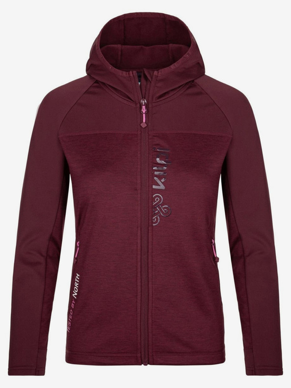 Kilpi Felpa sportiva con cappuccio bordeaux da donna Kilpi LAYANA-W