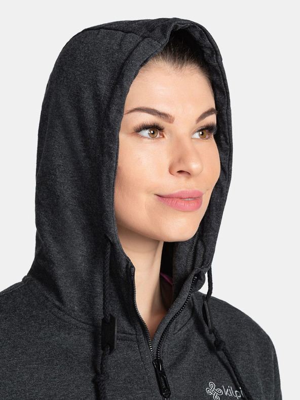 Kilpi Felpa donna nera con stampa sul retro Kilpi BERY-W