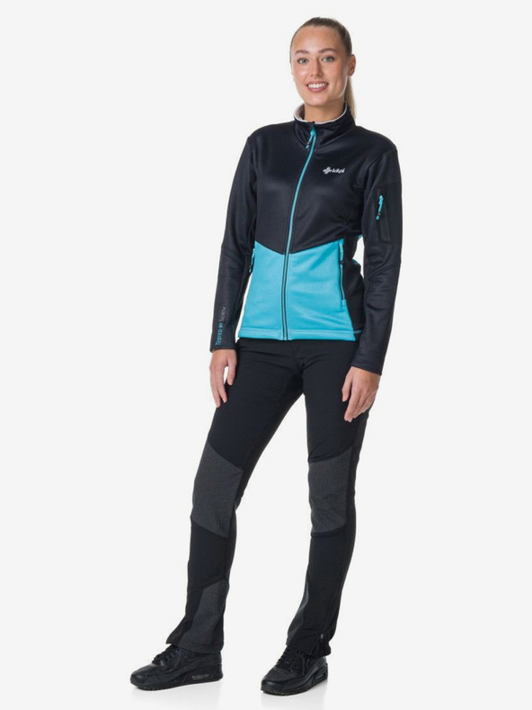 Kilpi Felpa funzionale con cappuccio nera e blu da donna Kilpi TEAM FLEECE-W