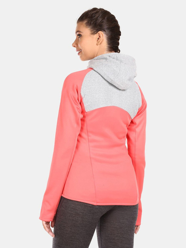 Kilpi Felpa da donna in pile grigio e rosa Kilpi VERSAM-W