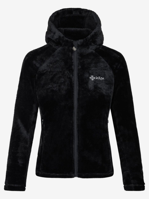 Kilpi Felpa con cappuccio in pile nera da donna Kilpi MARIEL-W
