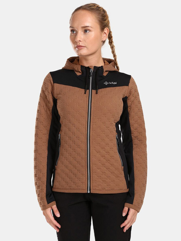 Kilpi Felpa da donna nera e marrone Kilpi NEVIA-W