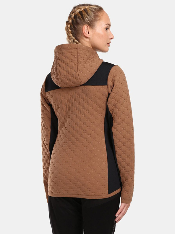 Kilpi Felpa da donna nera e marrone Kilpi NEVIA-W