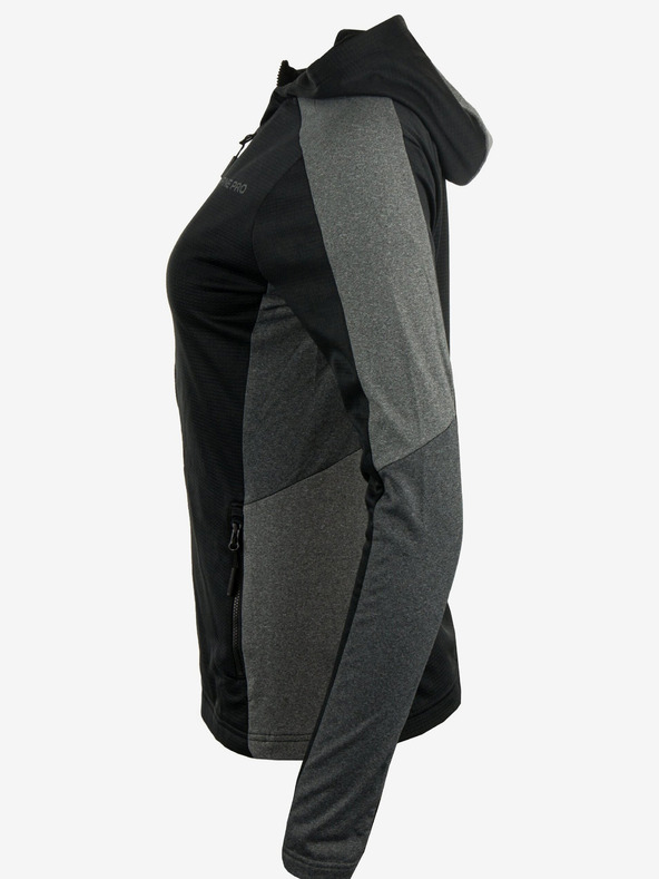 ALPINE PRO Felpa sportiva nera da donna ALPINE PRO Seleda