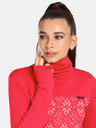 Kilpi Maglietta dolcevita rosa scuro da donna in lana merino a fantasia Kilpi JANNU