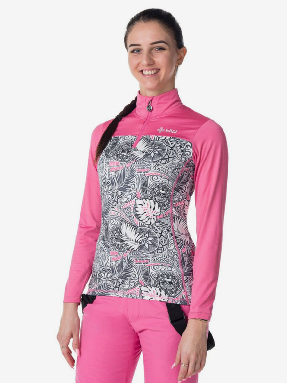 Kilpi Maglietta sportiva a collo alto da donna blu scuro KILPI LEEMA