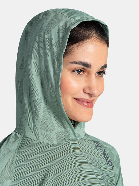 Kilpi Felpa verde con cappuccio da donna Kilpi AILEEN