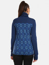 Kilpi T-shirt donna blu scuro a fantasia in lana merino a collo alto Kilpi JANNU