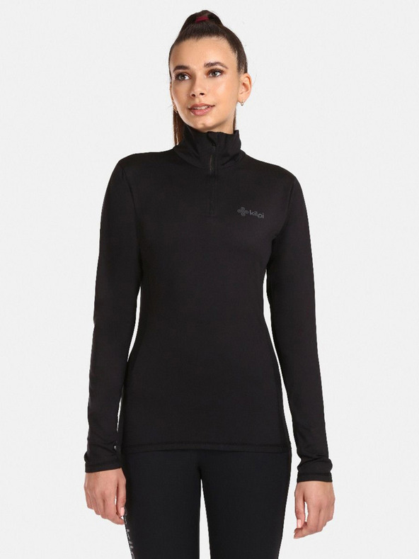 Kilpi Maglietta termica nera da donna con collo alto KILPI WILLIE