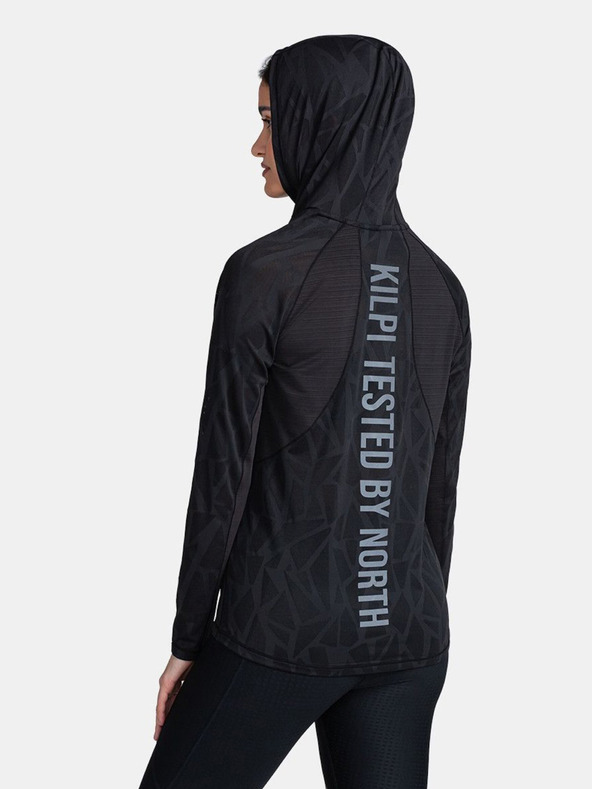 Kilpi Felpa nera da donna con cappuccio Kilpi AILEEN