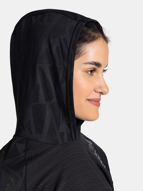 Kilpi Felpa nera da donna con cappuccio Kilpi AILEEN