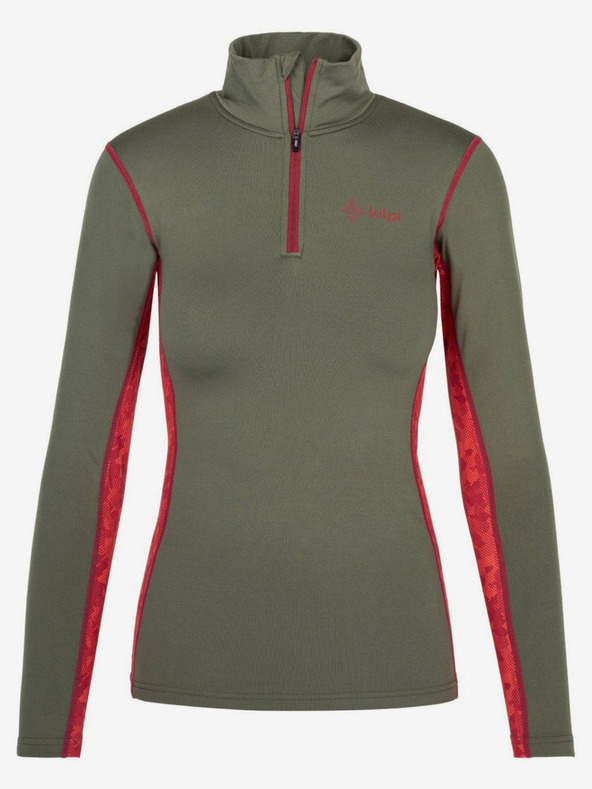 Kilpi T-shirt termica da donna color kaki con collo alto KILPI WILLIE