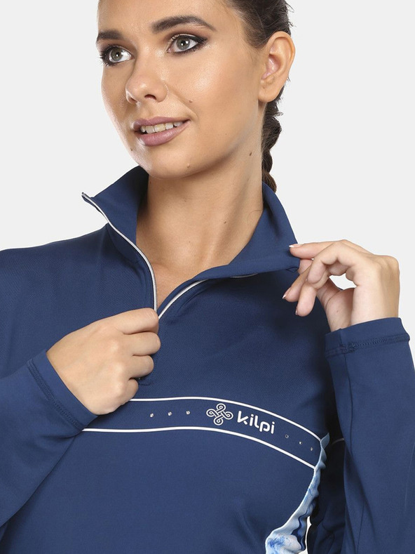 Kilpi Maglietta sportiva a collo alto da donna blu scuro KILPI LEEMA